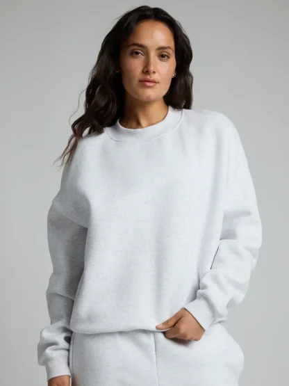Cropped Crewneck Sweatshirt - Buttercream
