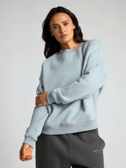 Cropped Crewneck Sweatshirt - Buttercream