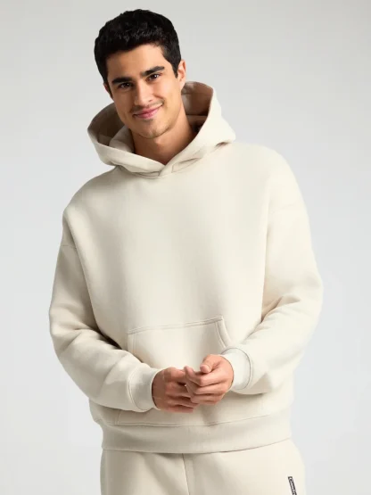 Cropped Pullover Hoodie - Buttercream