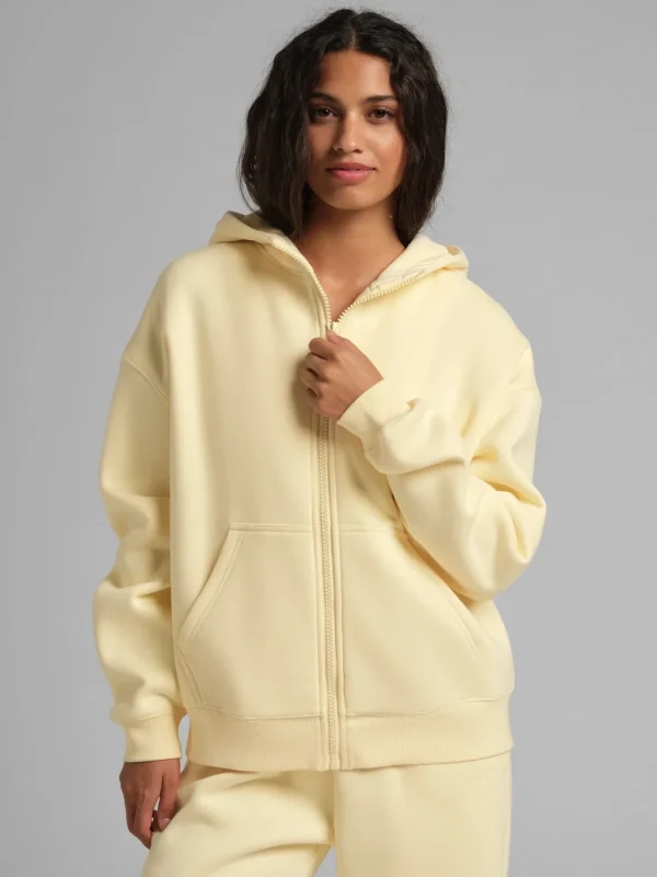 Cropped Zip Hoodie - Black