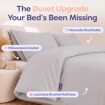 Duvet Cover Set - White, Twin/Twin XL