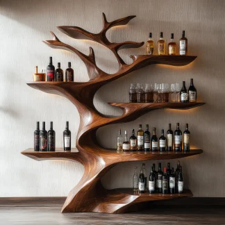 Elarion Sculptural Tree Wine Rack