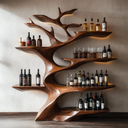 Elarion Sculptural Tree Wine Rack