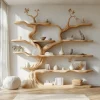 Elarwood Sculpted Solid Wood Tree Bookshelf