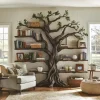 Eldrathen Sculpted Solid Wood Tree Bookshelf