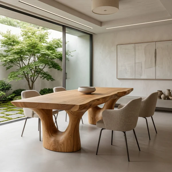 Elegant Sculptural Dining Table For Dining Room