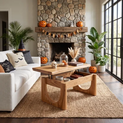 Farmhouse Halloween Lift Top Coffee Table Country Cottage