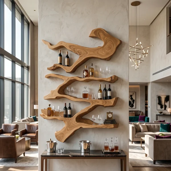 Farmhouse Wine Holder For Furniture Wine Rack Display