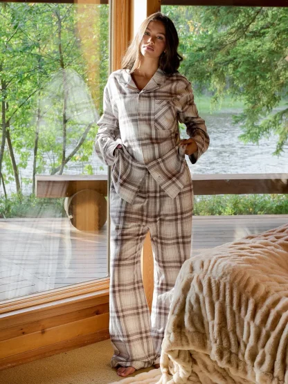 Flannel Pajama Pants - Fireside Plaid