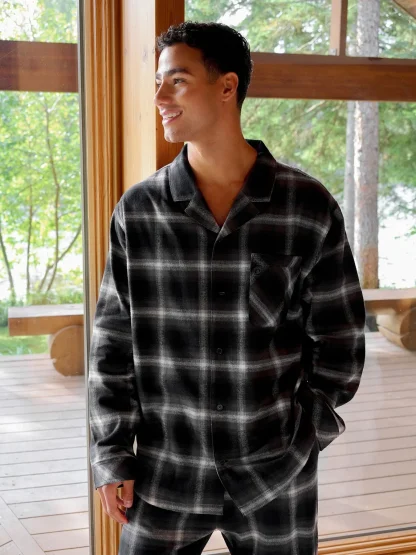 Flannel Pajama Shirt - Fireside Plaid