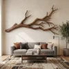 Flowing Organic Wood Branch Wall Sculpture Contemporary Decor