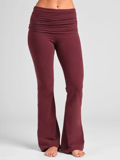 Foldover Lounge Pants - Cherry
