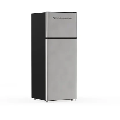 Frigidaire 21 in 7.5 Cu. Ft. Retro Top-Freezer Refrigerator, Standard Door Style, Stainless Look