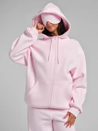 Full-Zip Travel Hoodie - Baby Blue