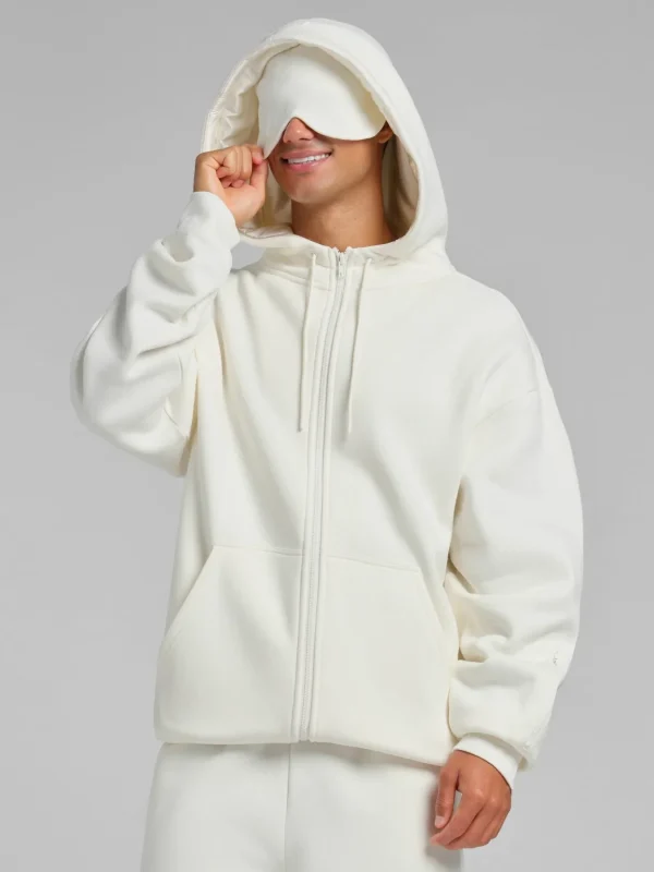 Full-Zip Travel Hoodie - Baby Blue