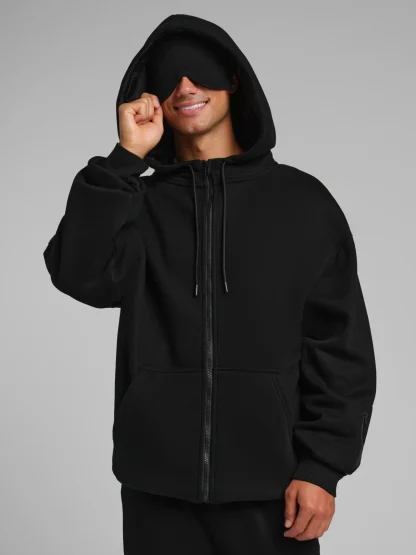 Full-Zip Travel Hoodie - Baby Blue