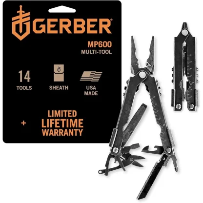 Gerber Gear Multi-Plier 600 14-in-1 Bladeless Multipurpose Tool - Black