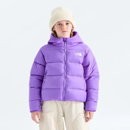 Girls' Hooded Insulated Jacket - Plum