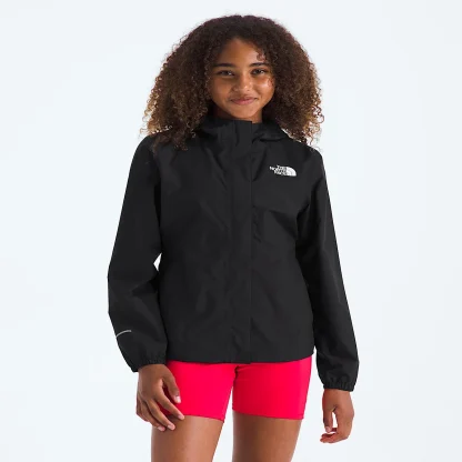 Girls' Waterproof Rain Jacket - Black