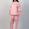 Graphic Straight-Leg Sweatpants - Petal