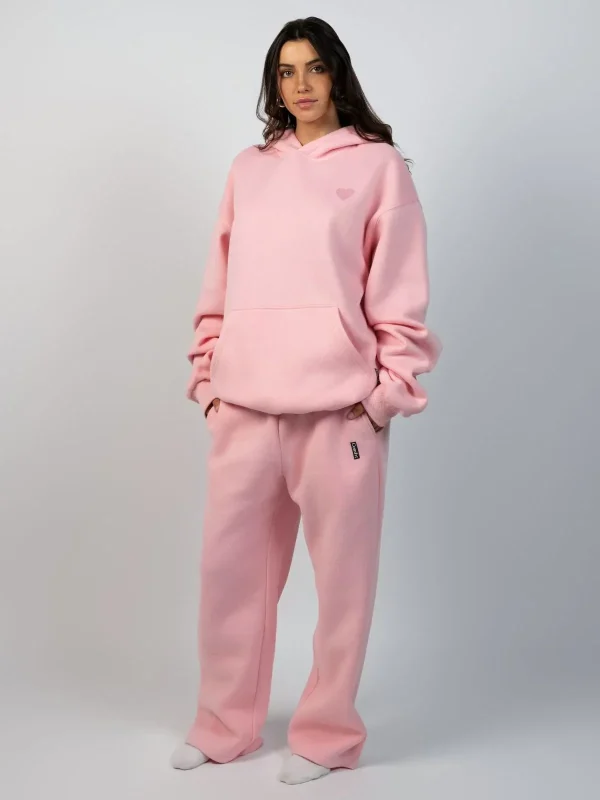Graphic Straight-Leg Sweatpants - Petal