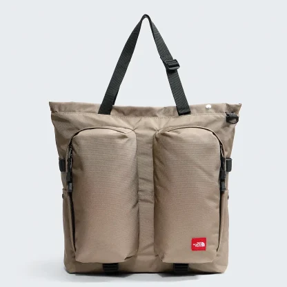 Graphic Tote Bag - Taupe Green