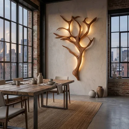 Handcrafted Branch Wall Lamp For Wall Decor