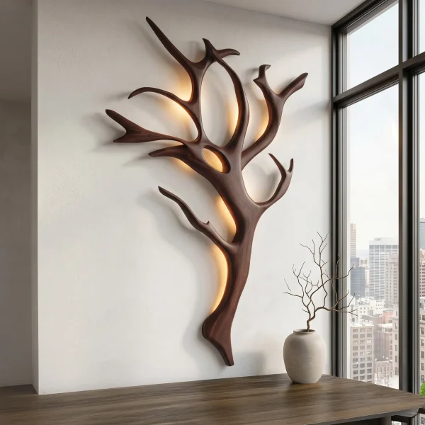 Handcrafted Branch Wall Lamp For Wall Decor