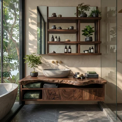 Handcrafted Floating Vanity For Elegant Bathroom
