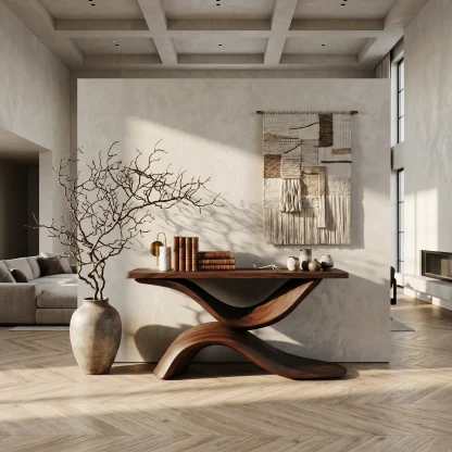 Handcrafted Live Edge Console Table Furniture Decor