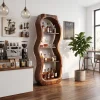 Handcrafted Sculptural Liquor Cabinet Modern Cafe