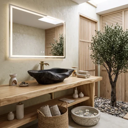 Handcrafted Solid Wood Sink For Bathroom Design Upgrade