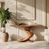 Handcrafted Wood Console Table Furniture Decor