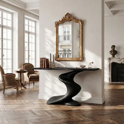 Handcrafted Wood Console Table Furniture Decor