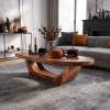 Handcrafted Wooden Live Edge Coffee Table For Living Room Halloween Style