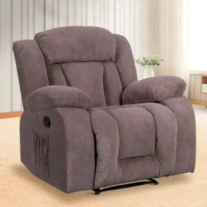 Heated Massaging Recliner Chair, 65L x 37W x 41H