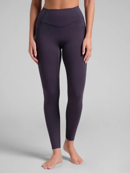 High-Waist Leggings - Blackberry