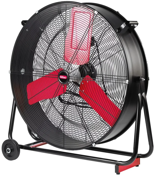 Hyper Tough 30 Inch 2-Speed Tilted Drum Fan Red & Black