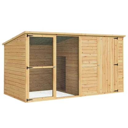 i.Pet Extra Large 2.28M Fir Wood Dog Kennel - Outdoor Pet Puppy Cabin Log