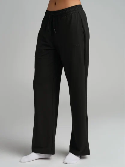 Jersey Straight-Leg Lounge Pants - Black