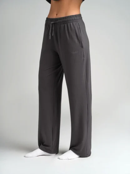 Jersey Straight-Leg Lounge Pants - Black