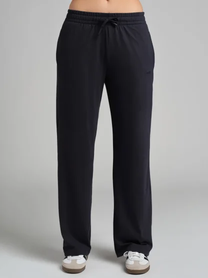 Jersey Straight-Leg Lounge Pants - Black