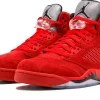 Jordan Brand Air Jordan 5 Retro Red Suede Sneakers