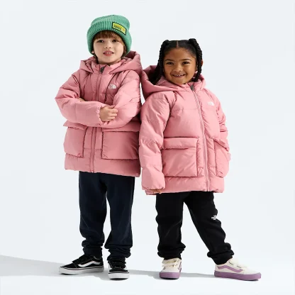 Kids' Fleece-Lined Insulated Parka - Black