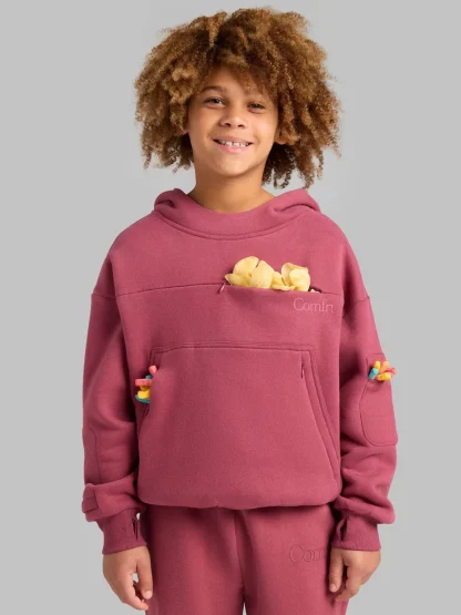 Kids Graphic Hoodie - Berry