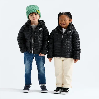 Kids' Insulated Hooded Jacket - Black