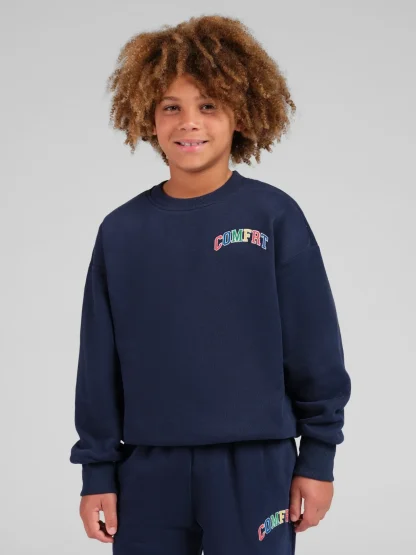 Kids Logo Crewneck Sweatshirt - Hibiscus Red