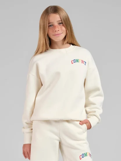 Kids Logo Crewneck Sweatshirt - Hibiscus Red