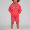 Kids' Logo Shorts - Hibiscus Red