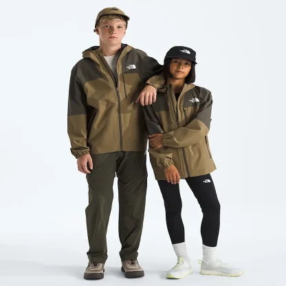 Kids' Packable Hiking Shell - Taupe Green